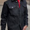 20oz Ghost Black Selvedge Denim Jacket - Image 5