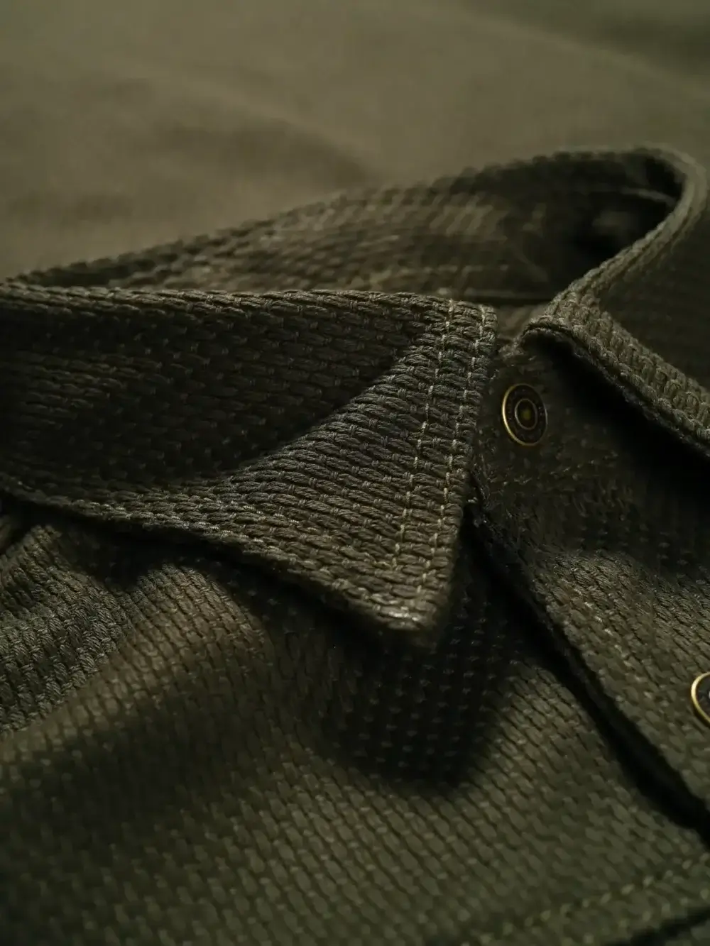12oz Army Sashiko Denim Shirt - Image 6