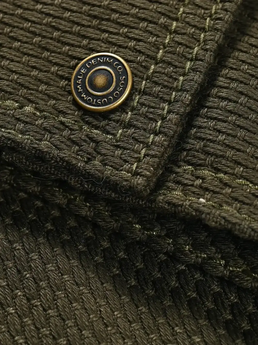 12oz Army Sashiko Denim Shirt - Image 9