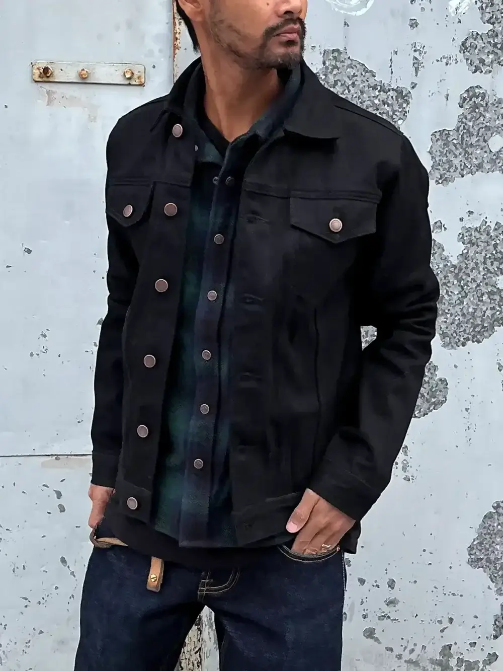 13.5oz Classic Black Selvedge Denim Jacket