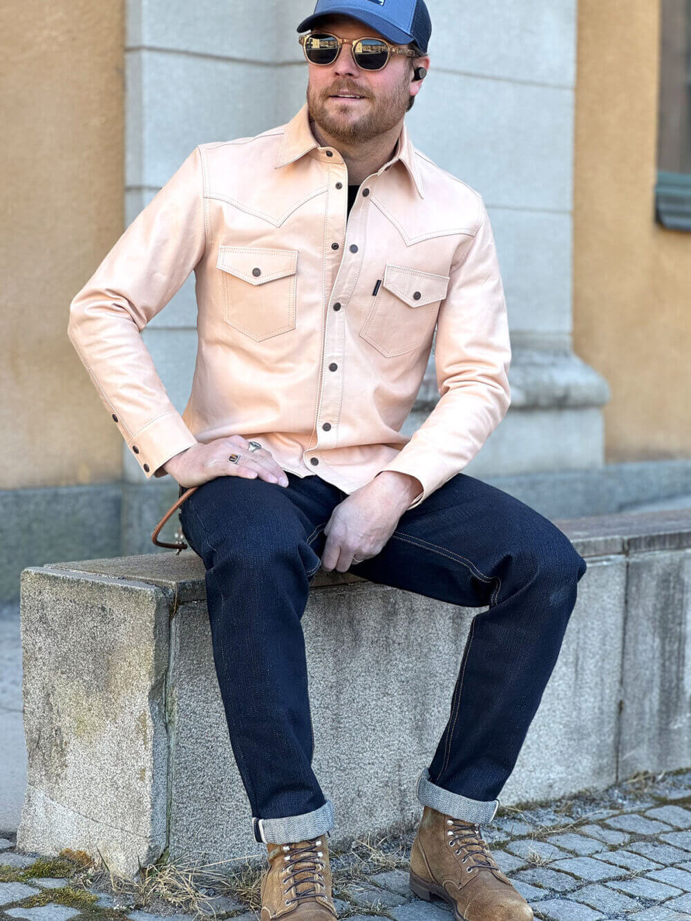 Full Grain Veg Tan Natural Leather - Shirt - Image 4