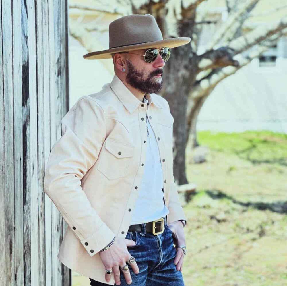Full Grain Veg Tan Natural Leather - Shirt - Image 8