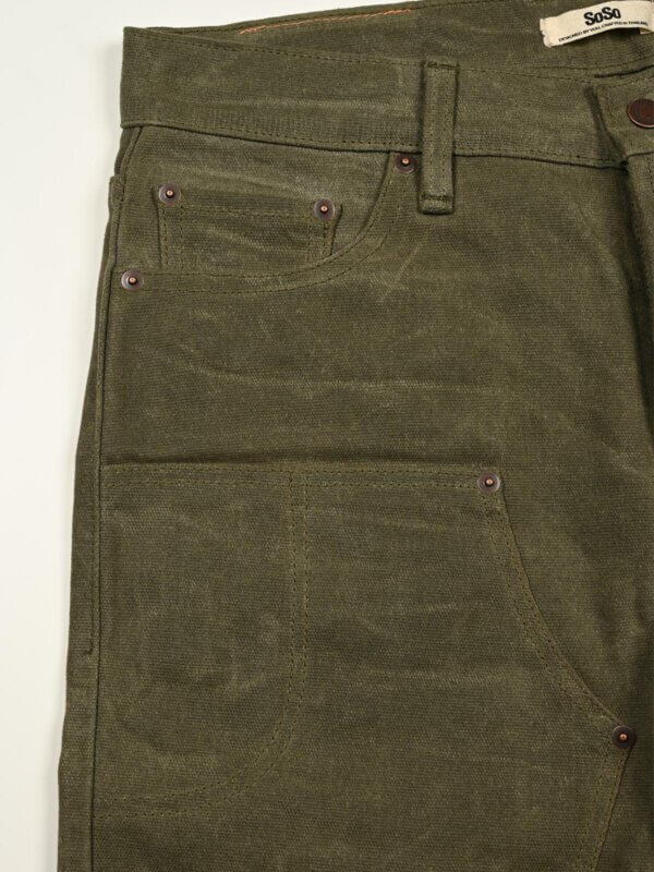 13oz Army Canvas Waxed Denim Jeans - Image 11