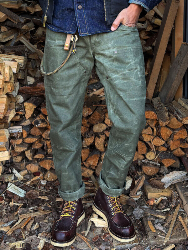 13oz Army Canvas Waxed Denim Jeans