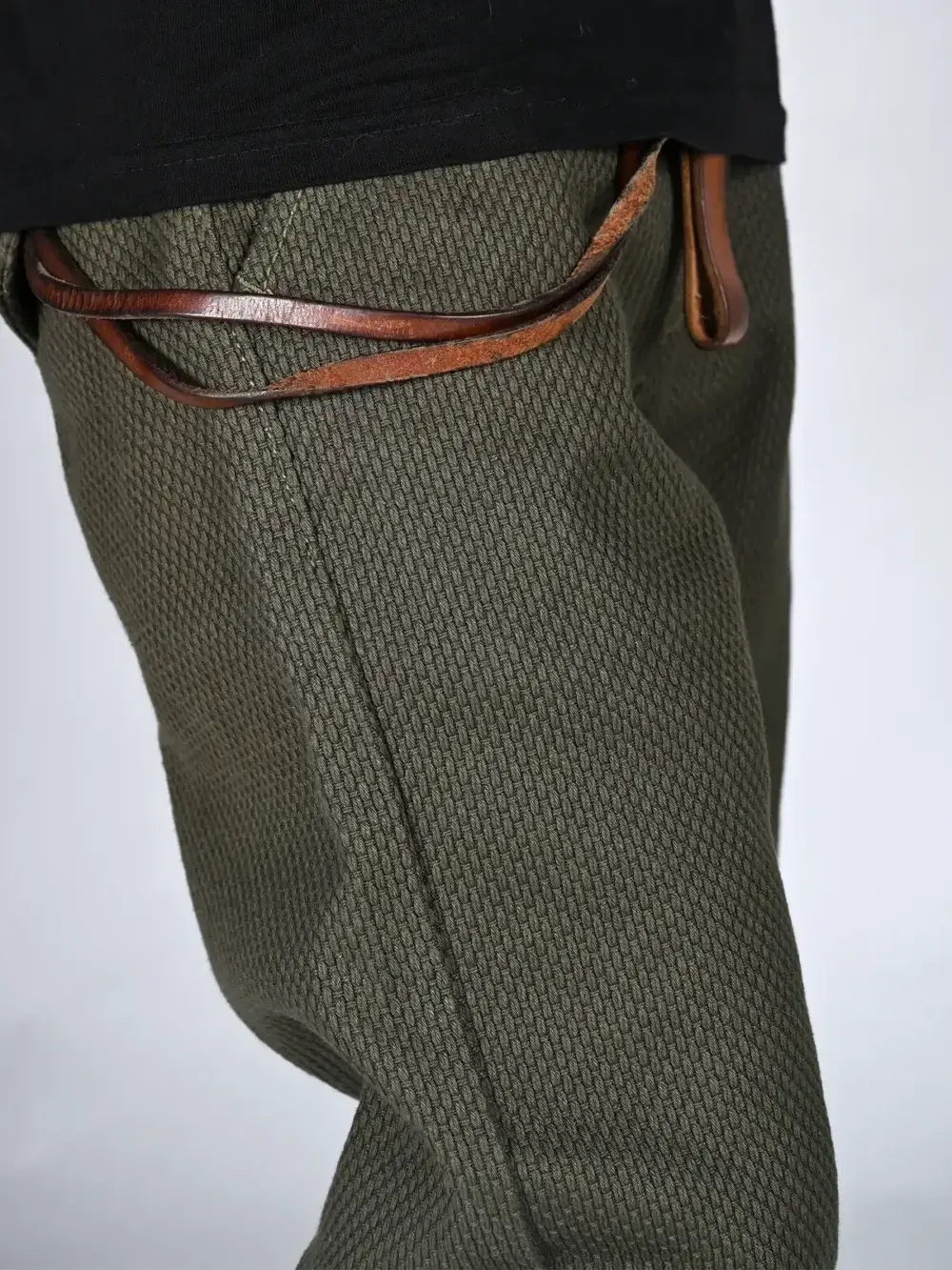 12oz Army Sashiko Denim Jeans - Image 4