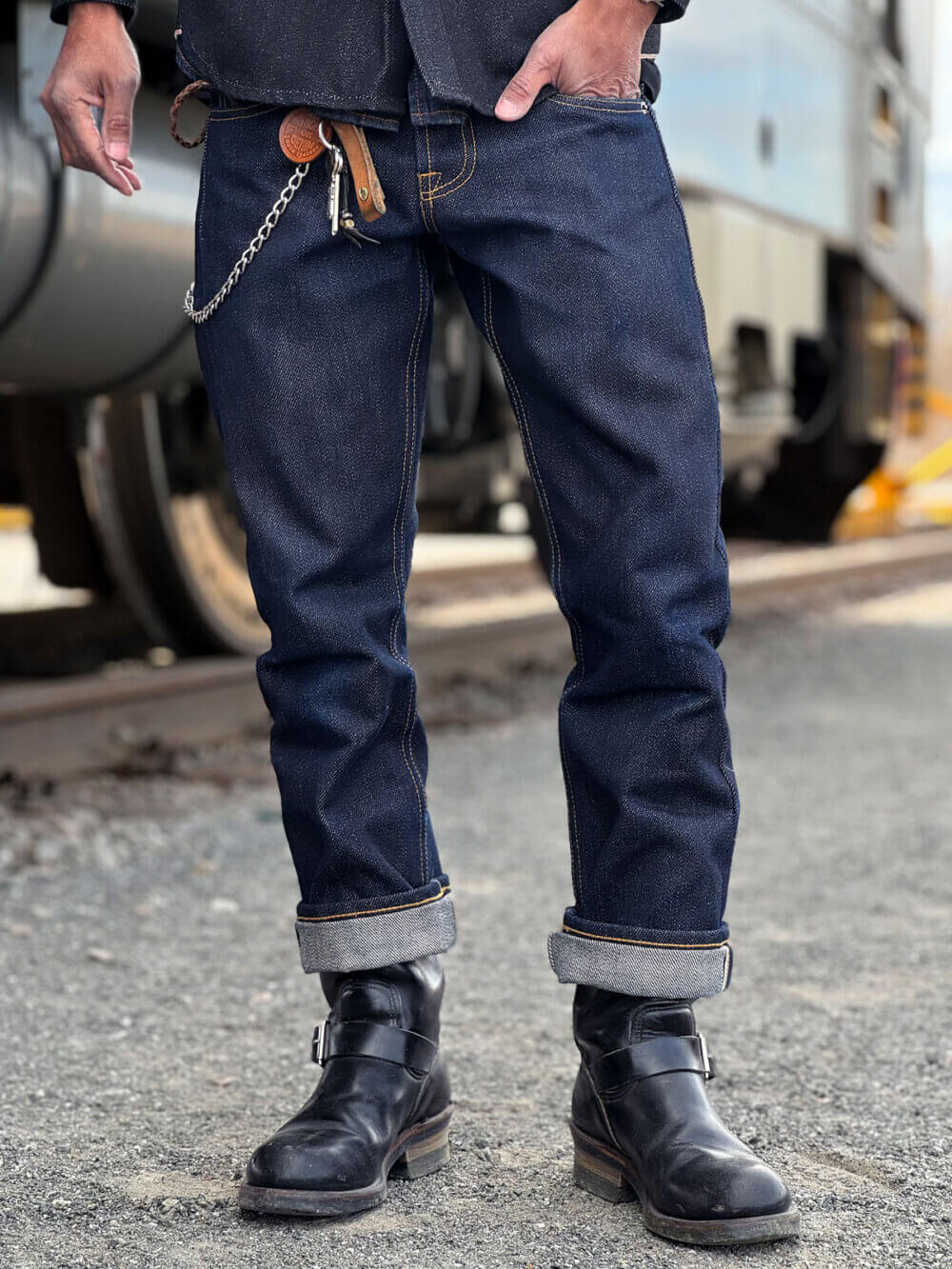 20oz Ghost Indigo Selvedge Denim Jeans - Image 3