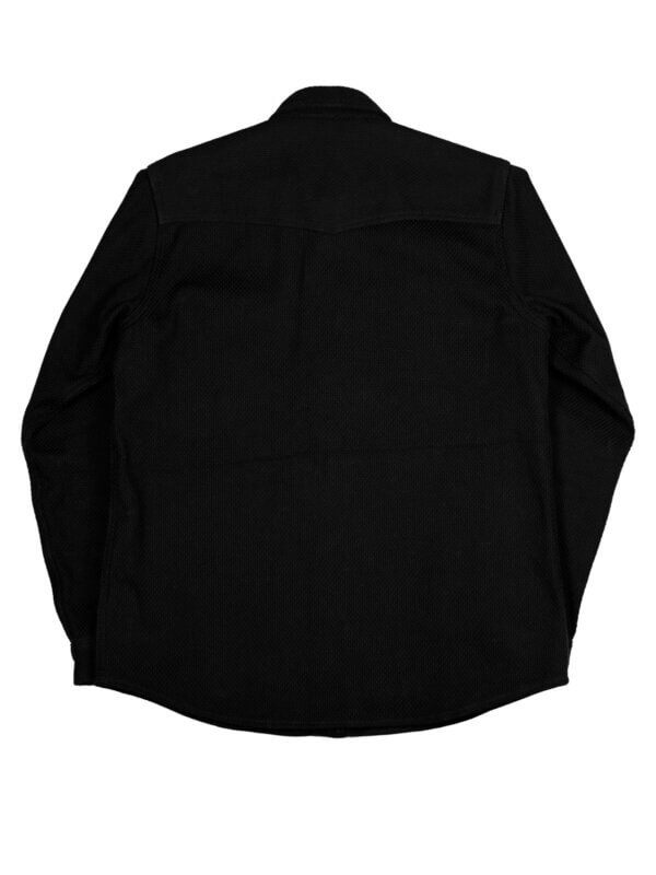 12oz Black Sashiko Denim Shirt - Image 4