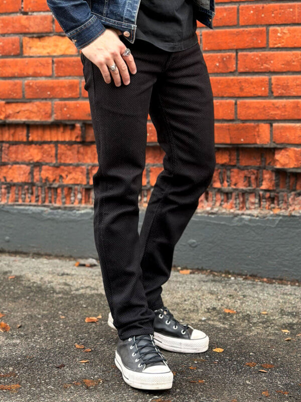 12oz Black Sashiko Denim Jeans