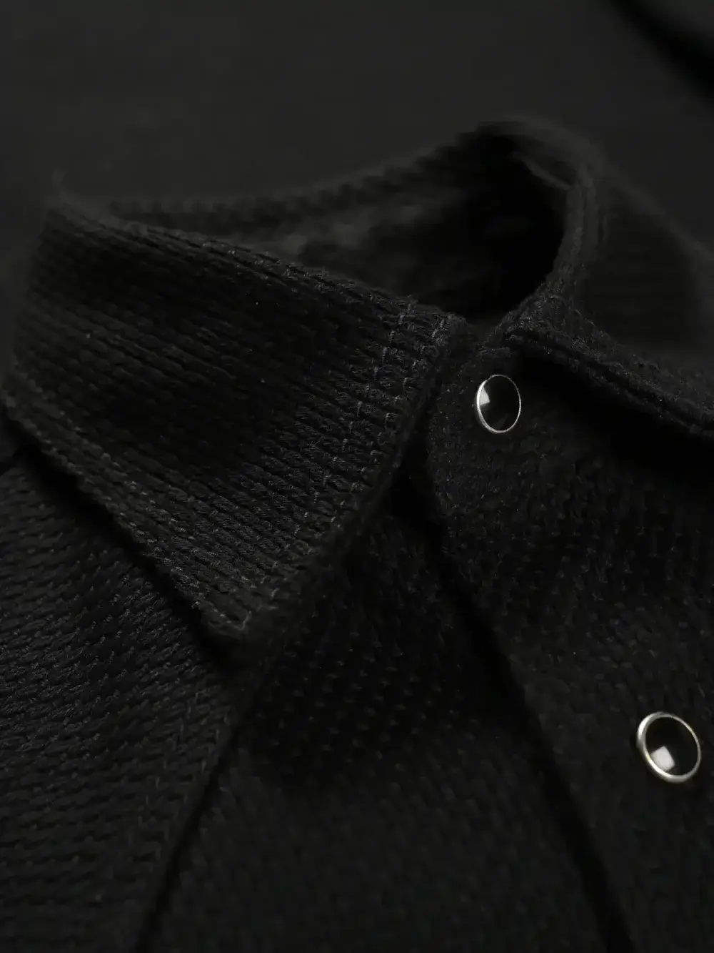 12oz Black Sashiko Denim Shirt - Image 11