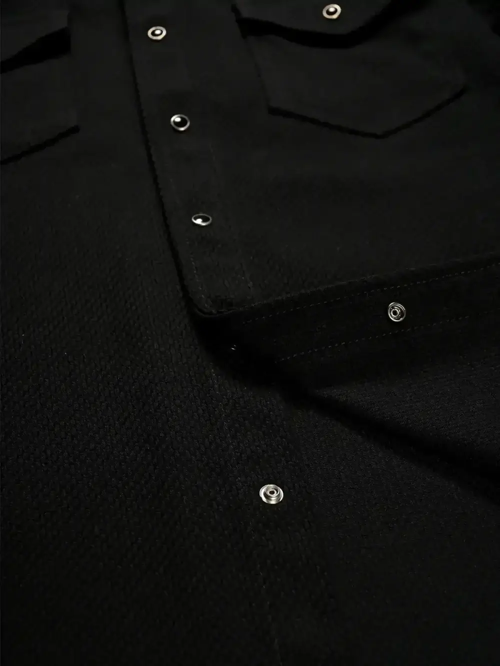 12oz Black Sashiko Denim Shirt - Image 10