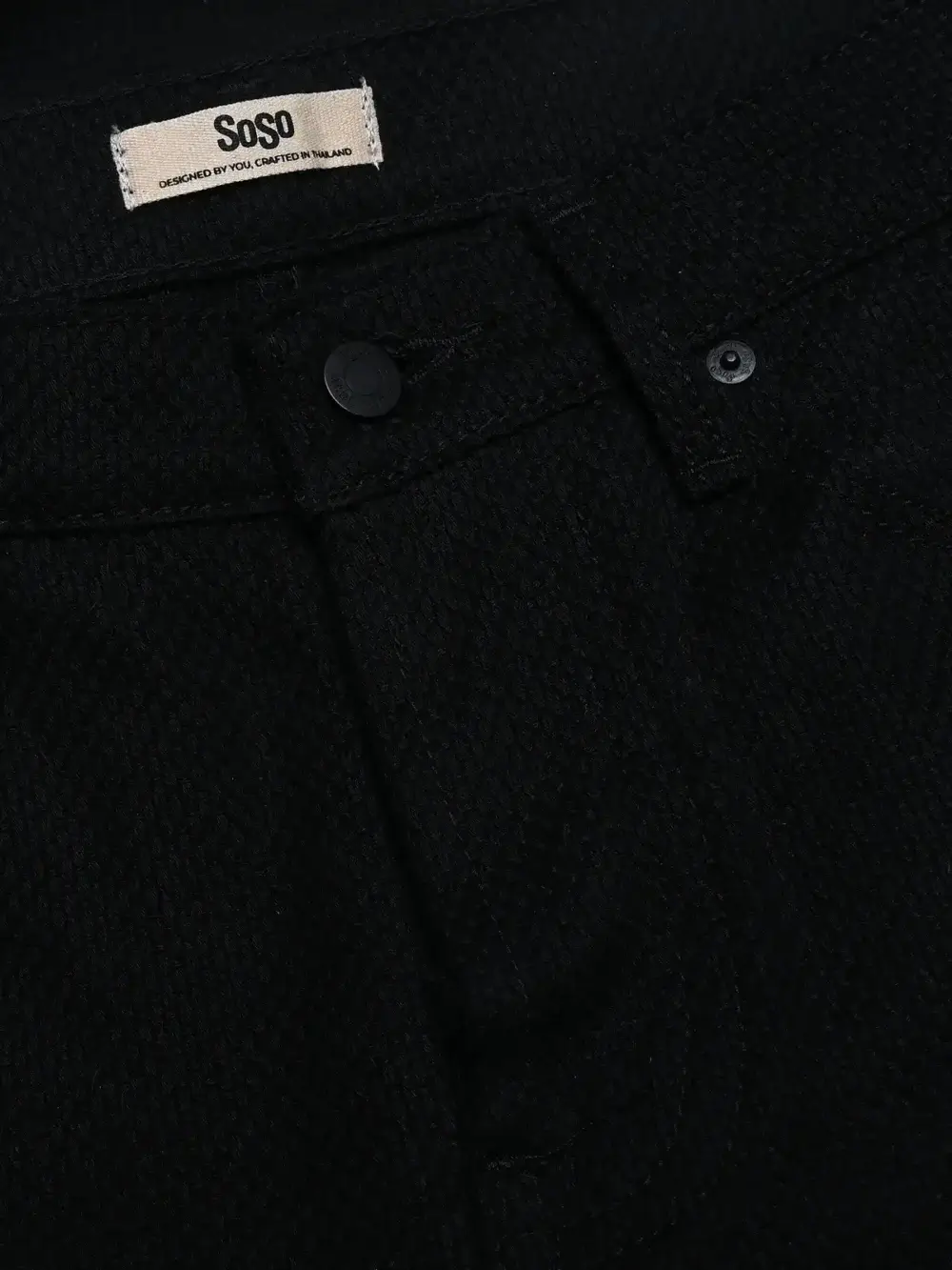 12oz Black Sashiko Denim Jeans - Image 6