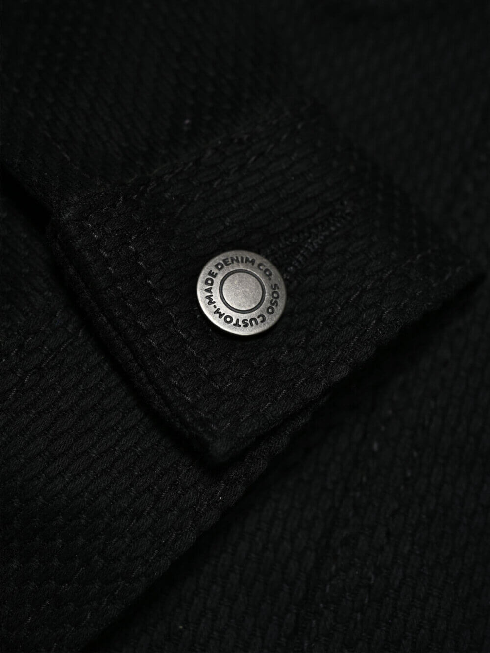 12oz Black Sashiko Denim Jacket - Image 8