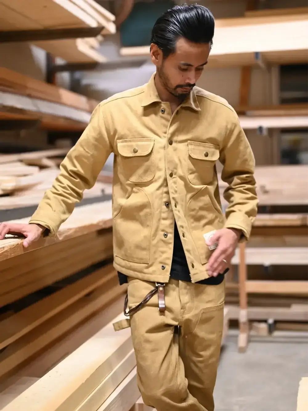 13oz Sand Canvas Waxed Denim Jacket