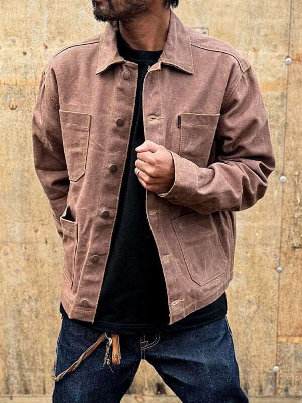 13oz Brown Canvas Waxed Denim Jacket