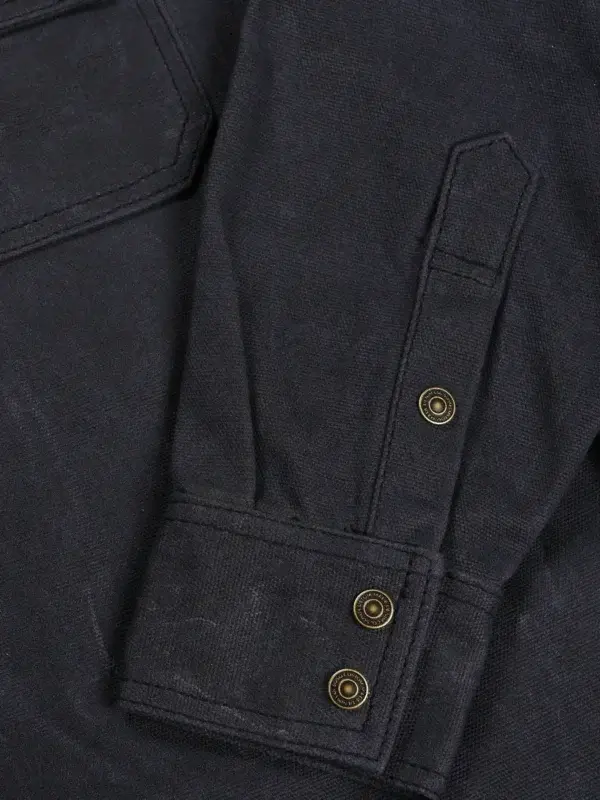 13oz Blue Canvas Waxed Denim Shirt - Image 5