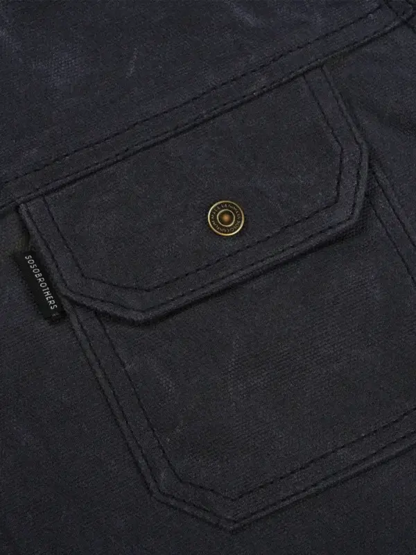 13oz Blue Canvas Waxed Denim Shirt - Image 4