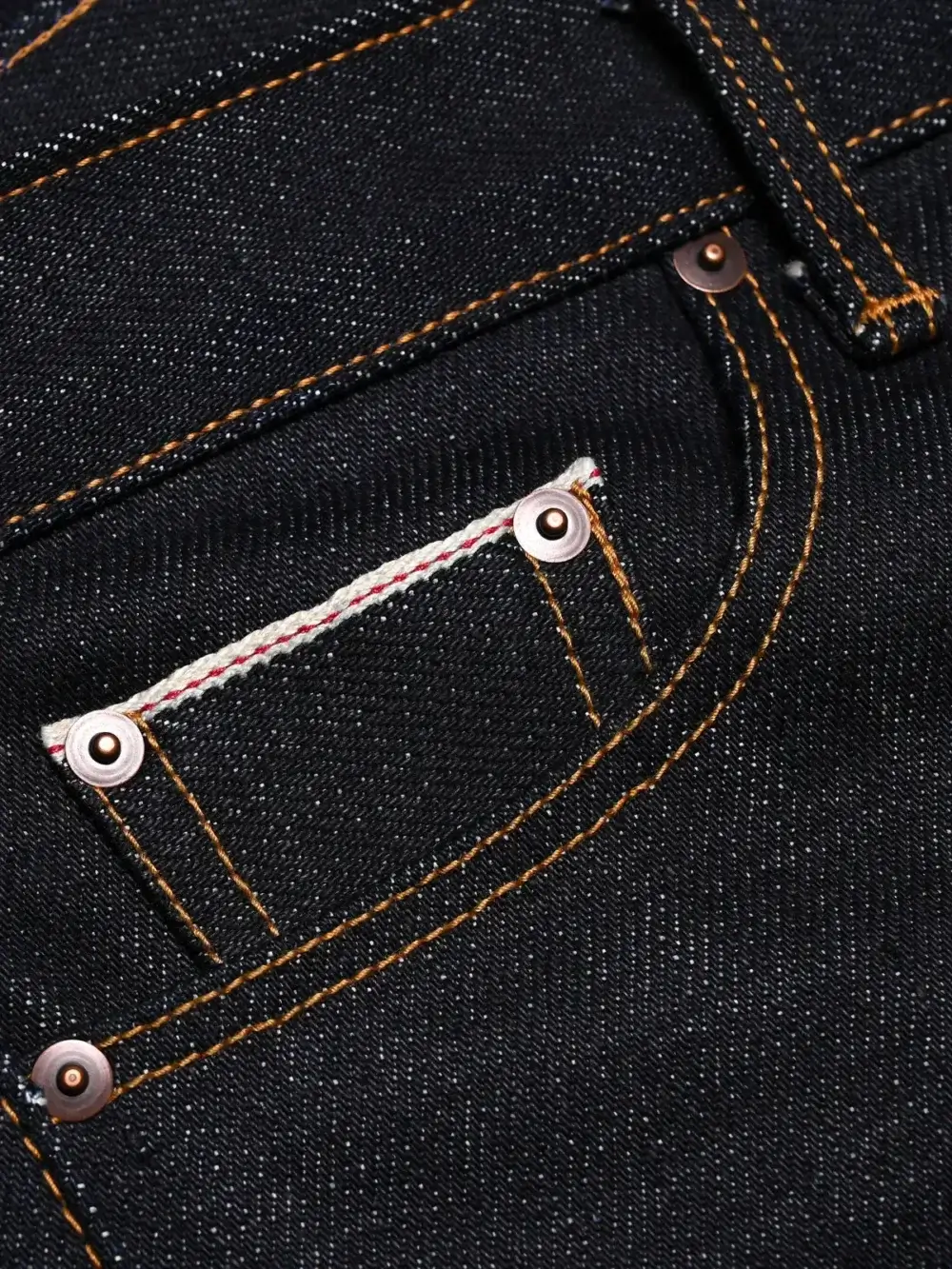 25oz Ghost Indigo Selvedge Denim Jeans - Image 6