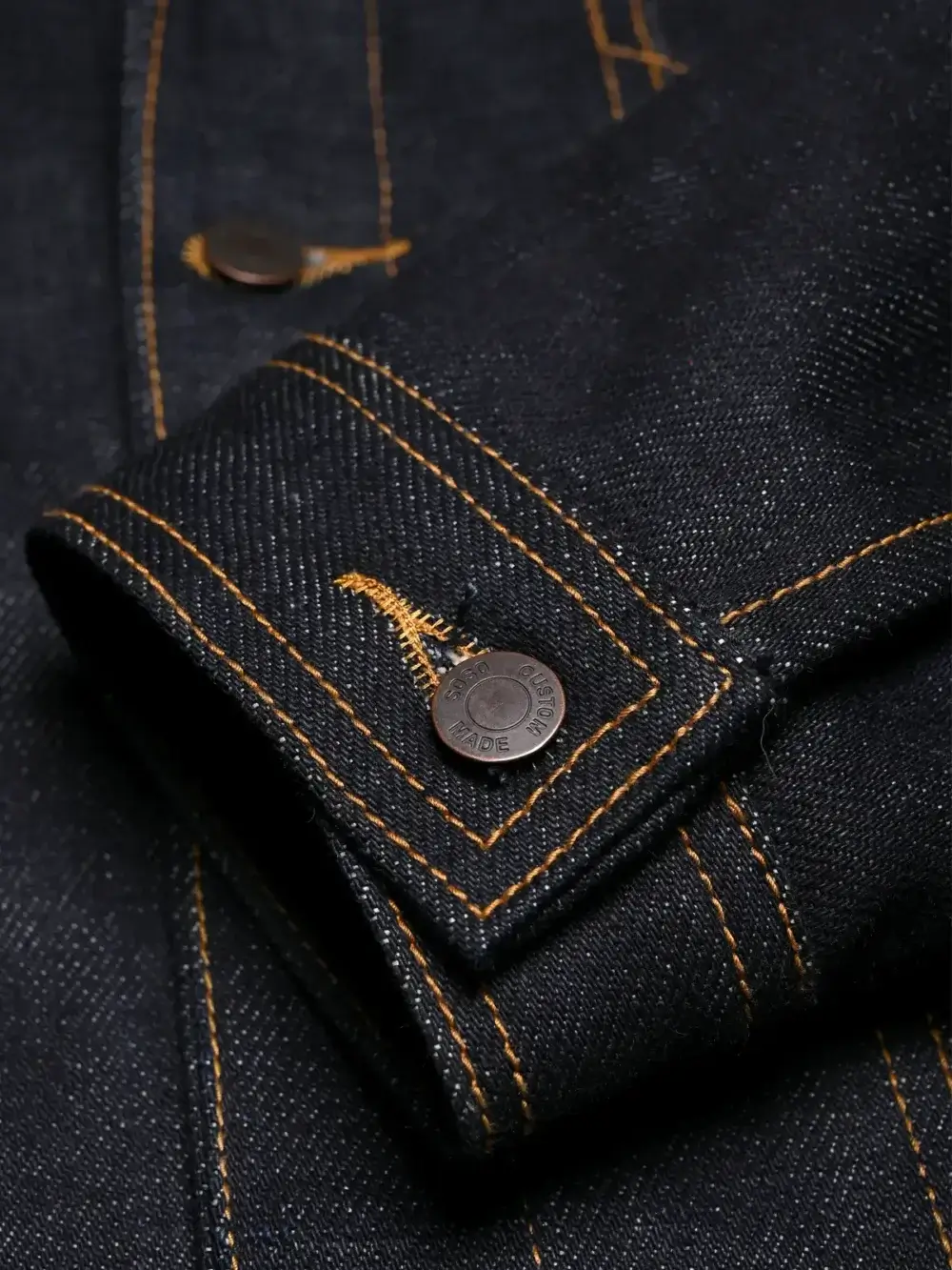 25oz Ghost Indigo Selvedge Denim Jacket - Image 4