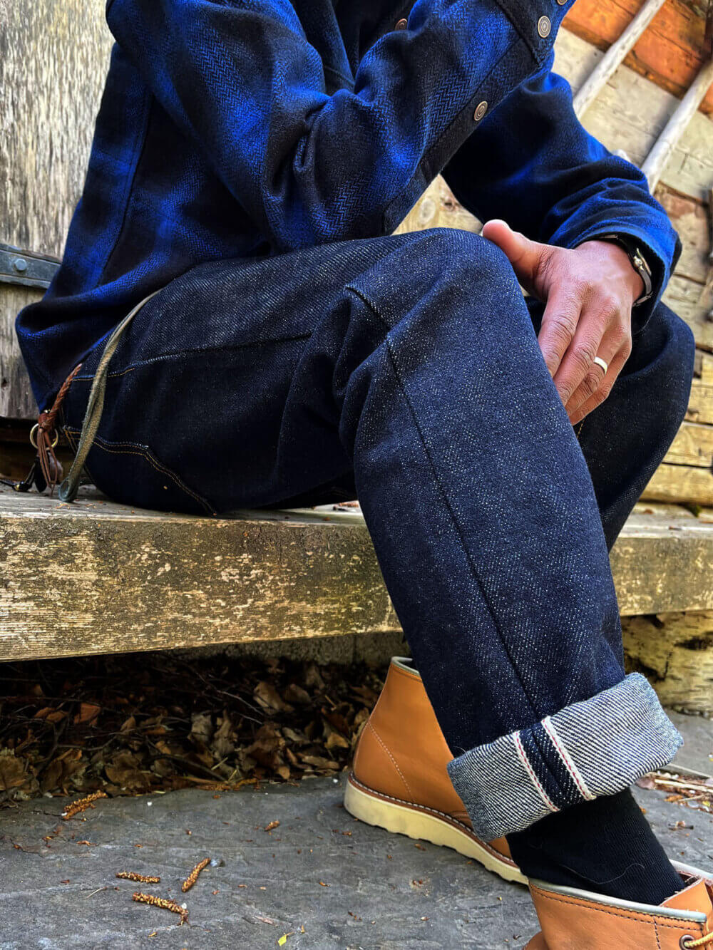 25oz Ghost Indigo Selvedge Denim Jeans - Image 2