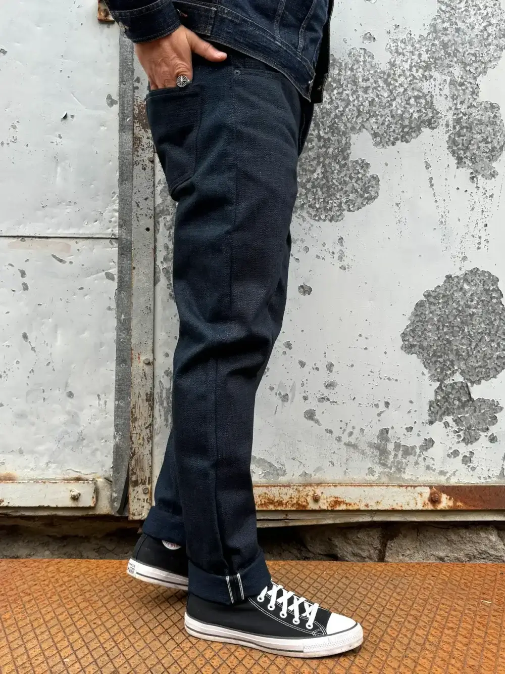 18oz Double Indigo Slub Selvedge Denim Jeans - Image 3