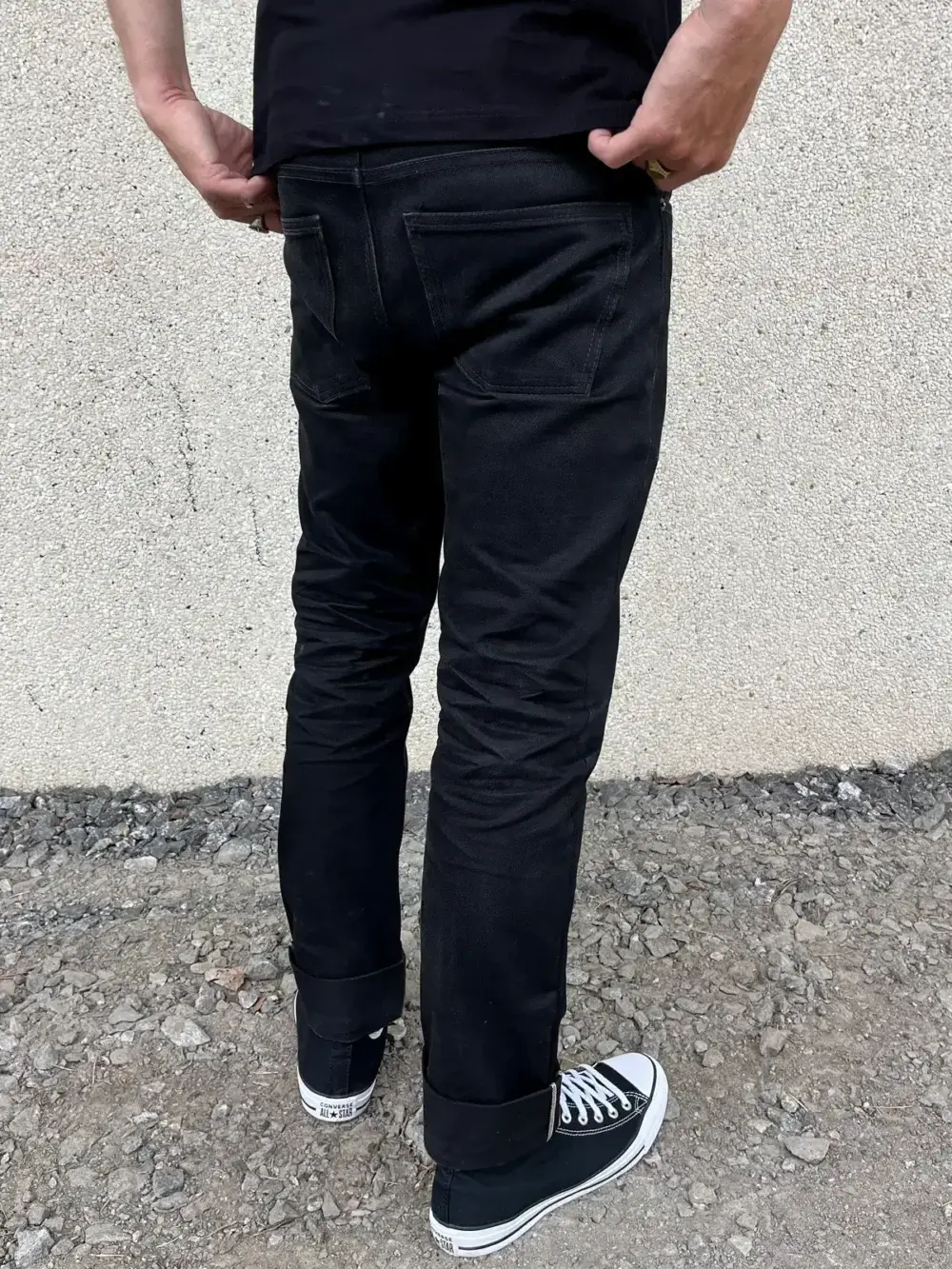 13.5oz Classic Black Selvedge Denim Jeans - Image 6