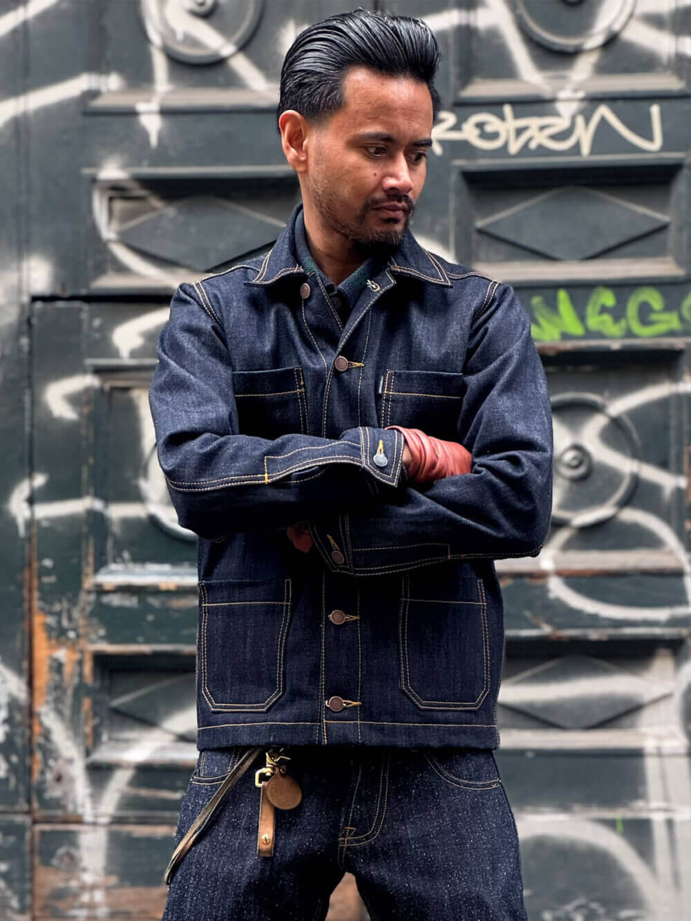 17oz Classic Indigo Selvedge Denim Jacket - Image 4