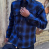 13.5oz Heavyweight Flannel Ombré Herringbone Shirt - Blue - Image 4