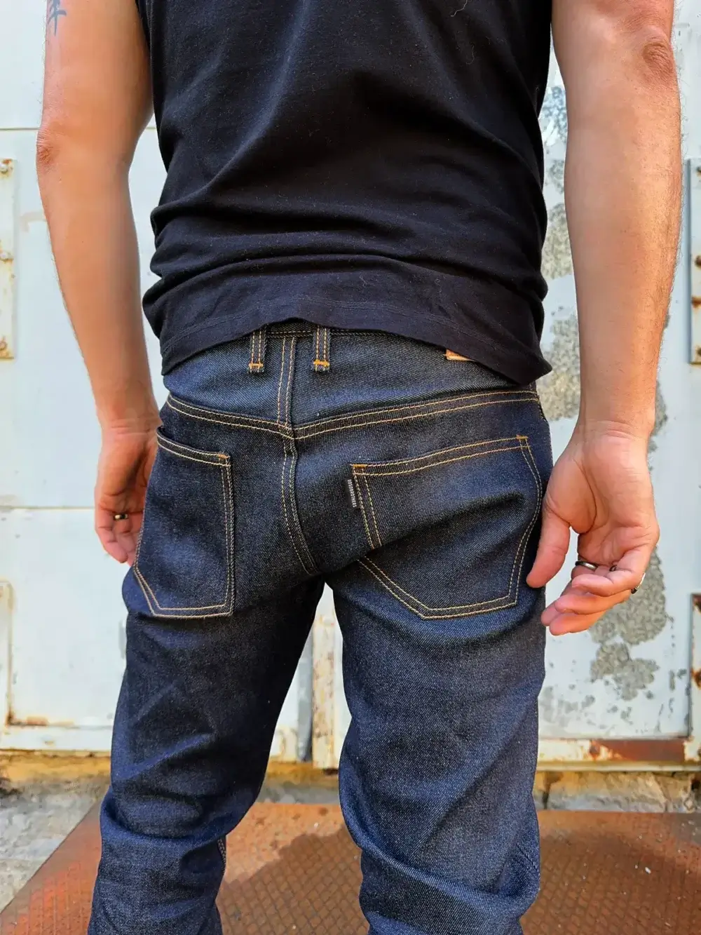 11oz Indigo Stretch Selvedge Denim Jeans - Image 6