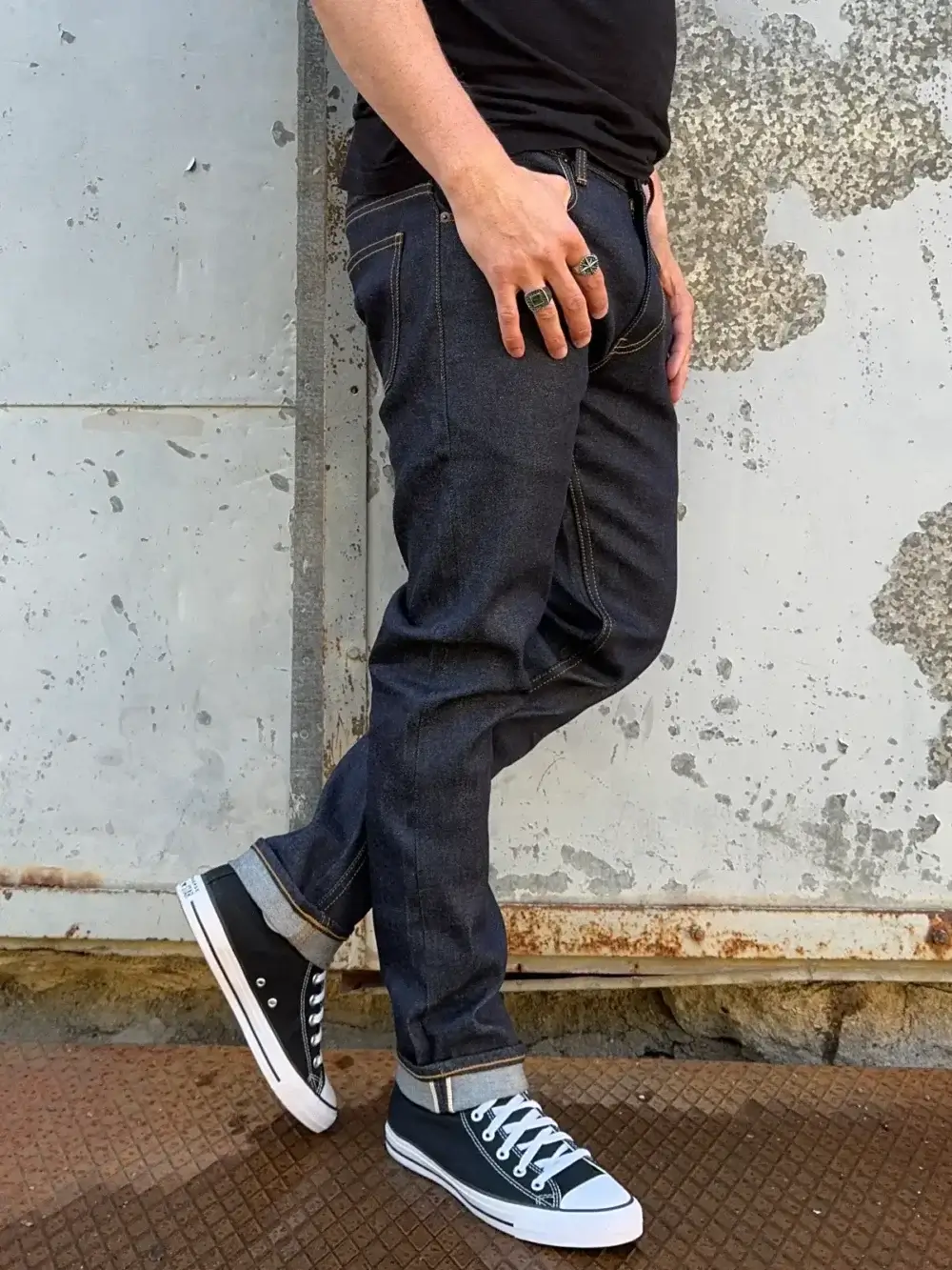 11oz Indigo Stretch Selvedge Denim Jeans - Image 3