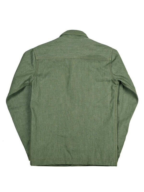 13oz Vintage Green Selvedge Denim Shirt - Image 4