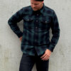 13.5oz Heavyweight Flannel Ombré Herringbone Shirt - Green - Image 5