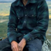 13.5oz Heavyweight Flannel Ombré Herringbone Shirt - Green - Image 4