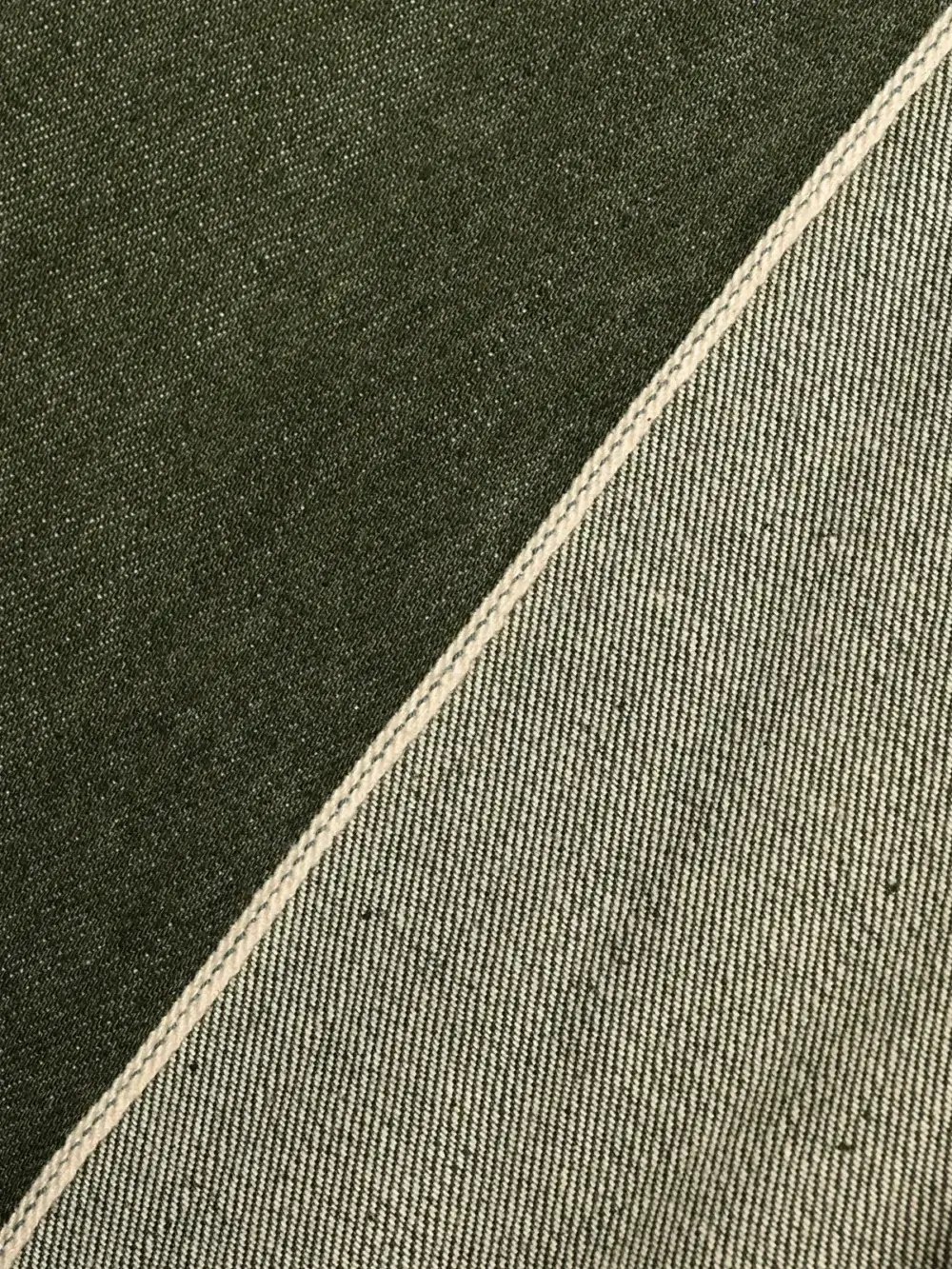 13oz Vintage Green Selvedge Denim Jeans - Image 2