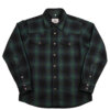 13.5oz Heavyweight Flannel Ombré Herringbone Shirt - Green - Image 2