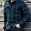 13.5oz Heavyweight Flannel Ombré Herringbone Shirt - Green
