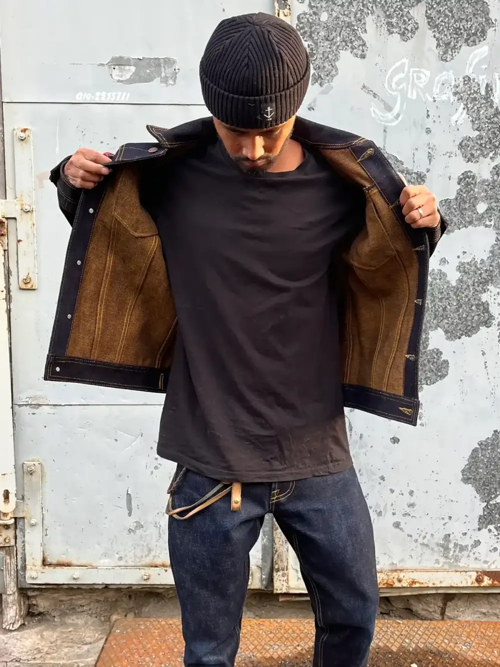 22oz Copper Weft Selvedge Denim Jacket - Image 8