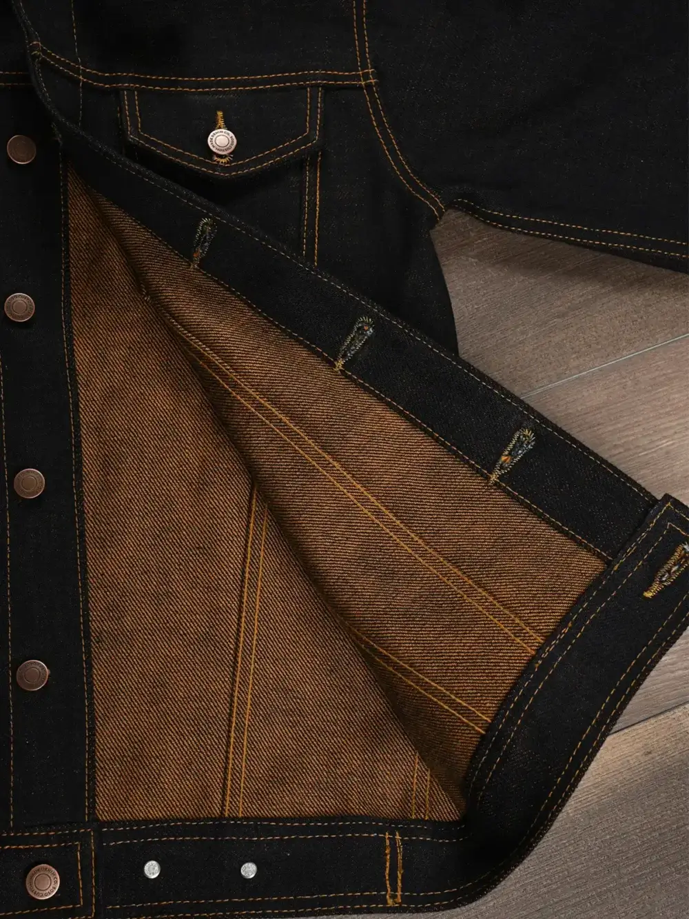 22oz Copper Weft Selvedge Denim Jacket - Image 5