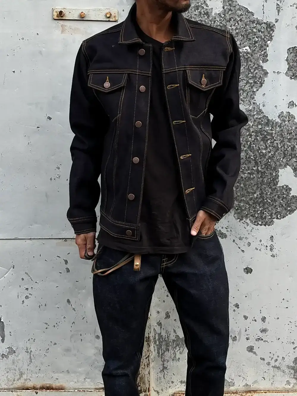 22oz Copper Weft Selvedge Denim Jacket - Image 11