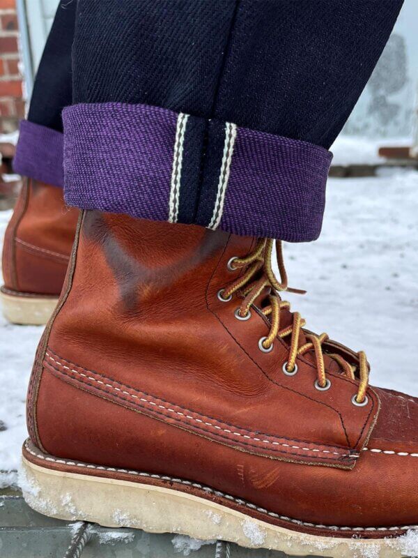 22oz Purple Weft Selvedge Denim Jeans - Image 9