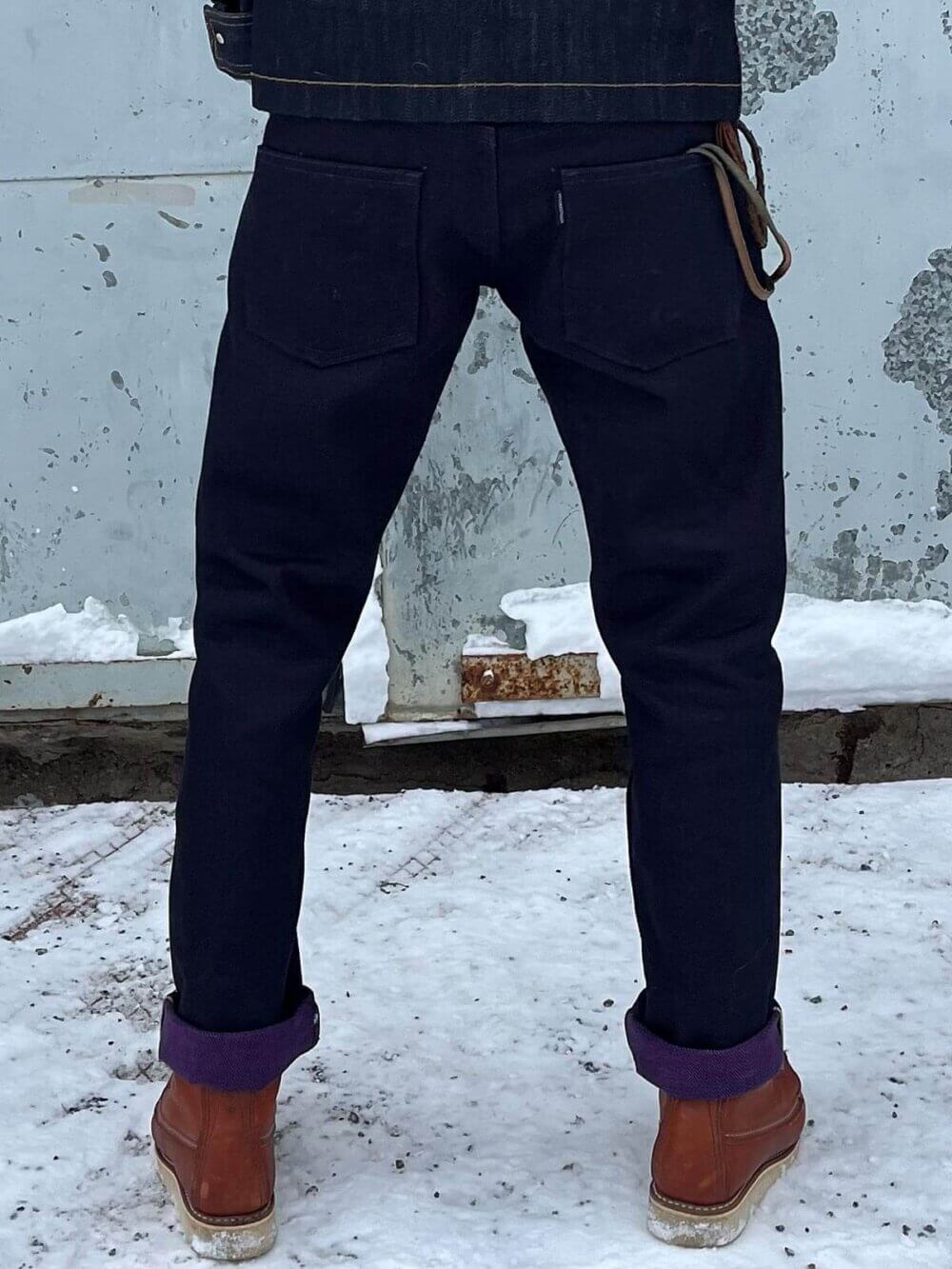 22oz Purple Weft Selvedge Denim Jeans - Image 11