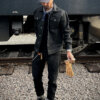 20oz Ghost Black Selvedge Denim Jacket - Image 3