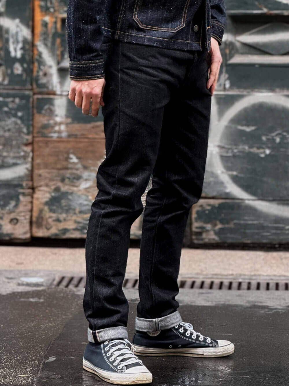 20oz Ghost Black Selvedge Denim Jeans