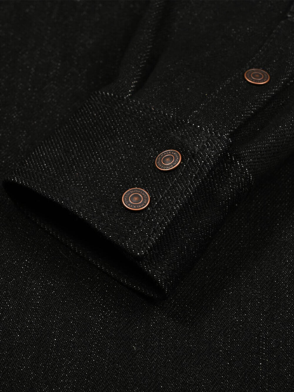 20oz Ghost Black Selvedge Denim Shirt - Image 6
