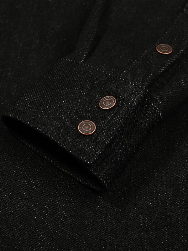 20oz Ghost Black Selvedge Denim Shirt - Image 6