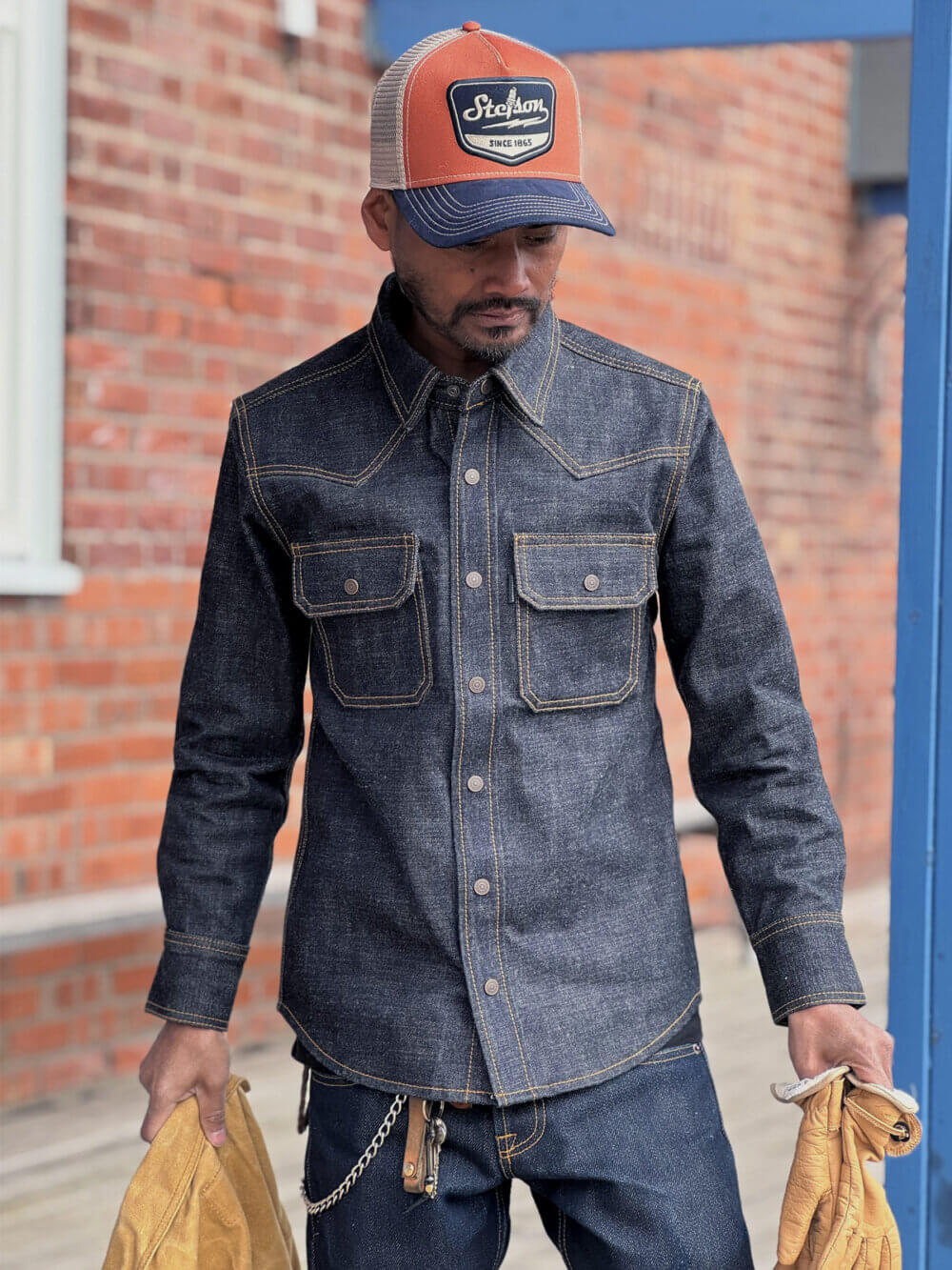15oz Heritage Selvedge Denim Shirt - Image 3