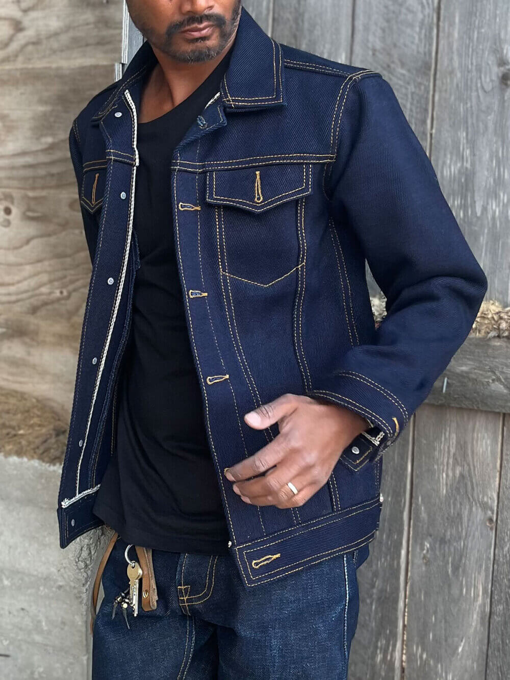 33oz Double Indigo Selvedge Denim Jacket