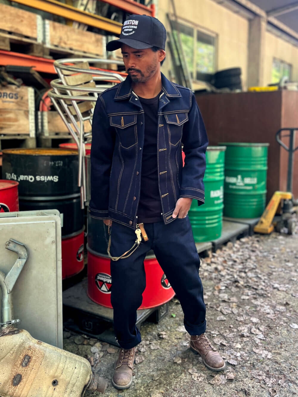 33oz Double Indigo Selvedge Denim Jacket - Image 4