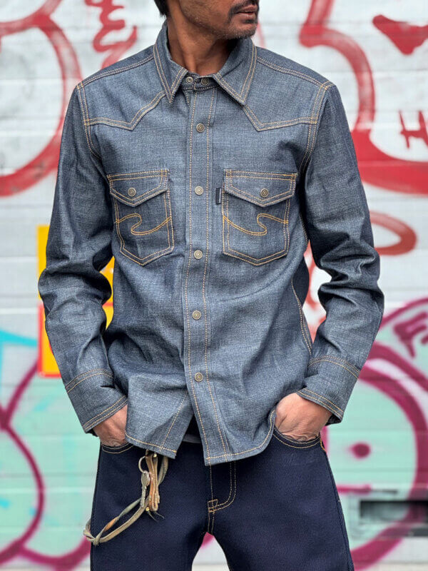 8oz Indigo Breeze Selvedge Denim Shirt