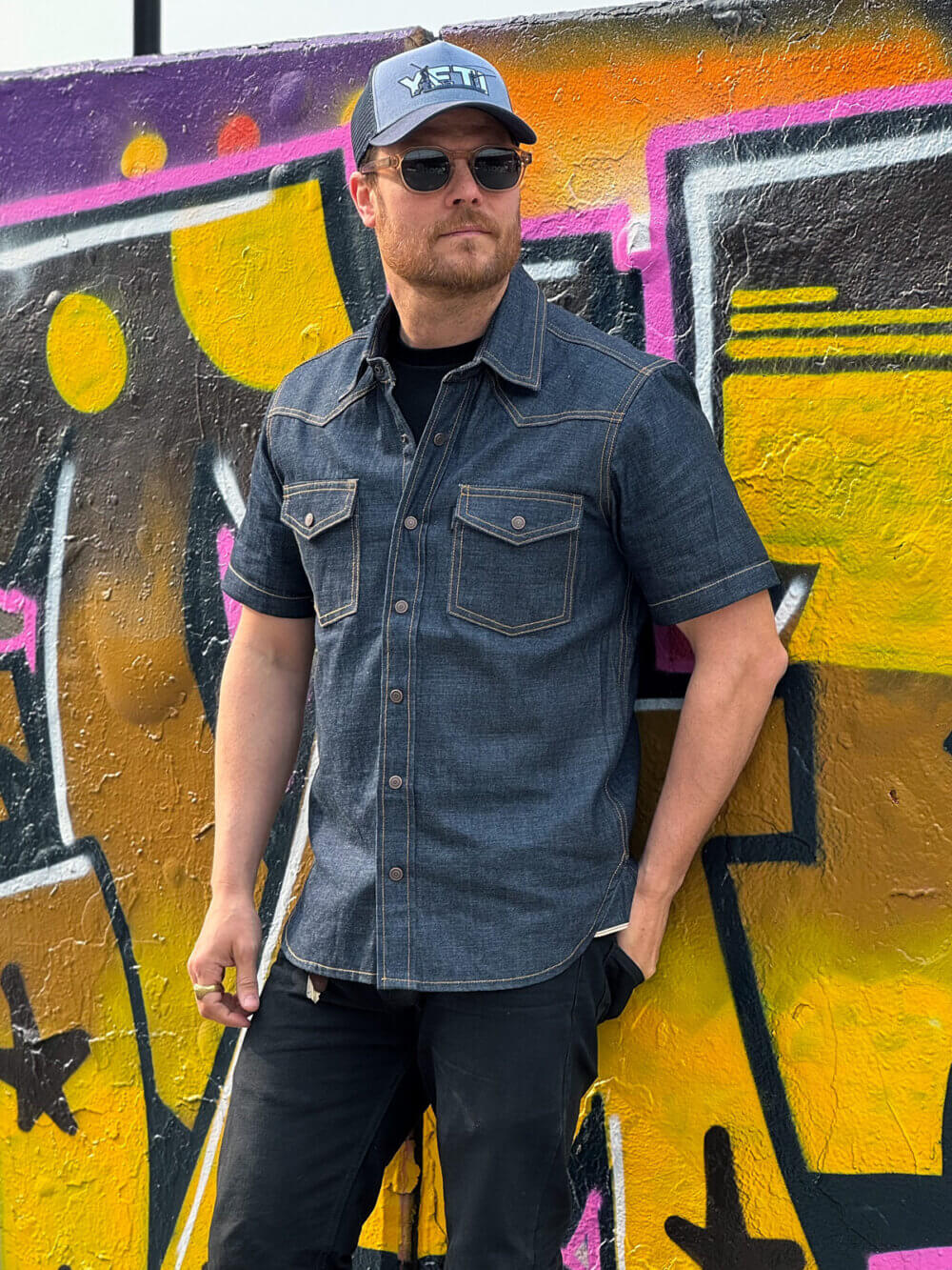 8oz Indigo Breeze Selvedge Denim Shirt - Image 2