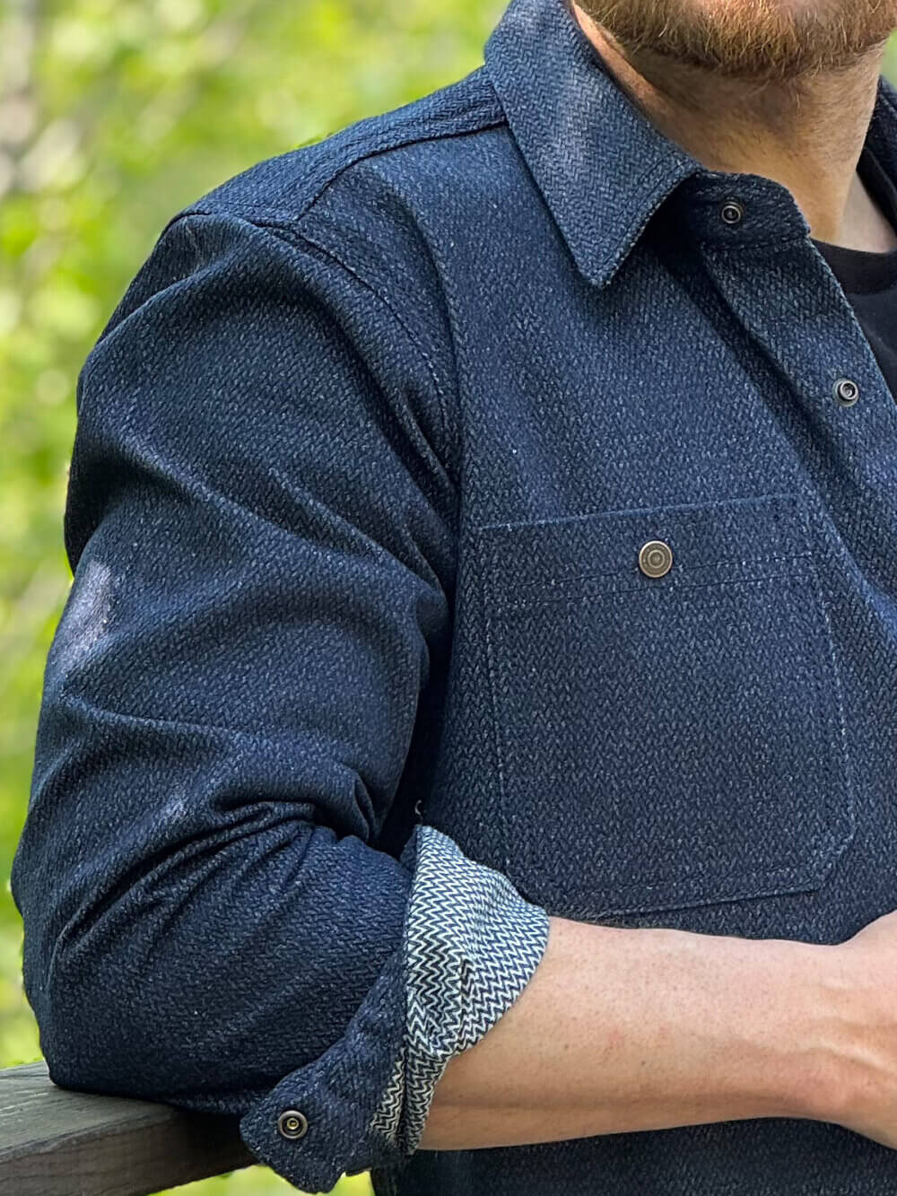 9.5oz Herringbone Denim Shirt - Image 5